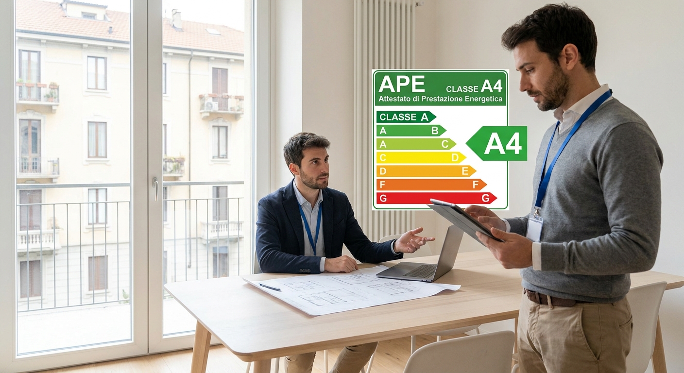italian energy performance certificate APE label A4 class