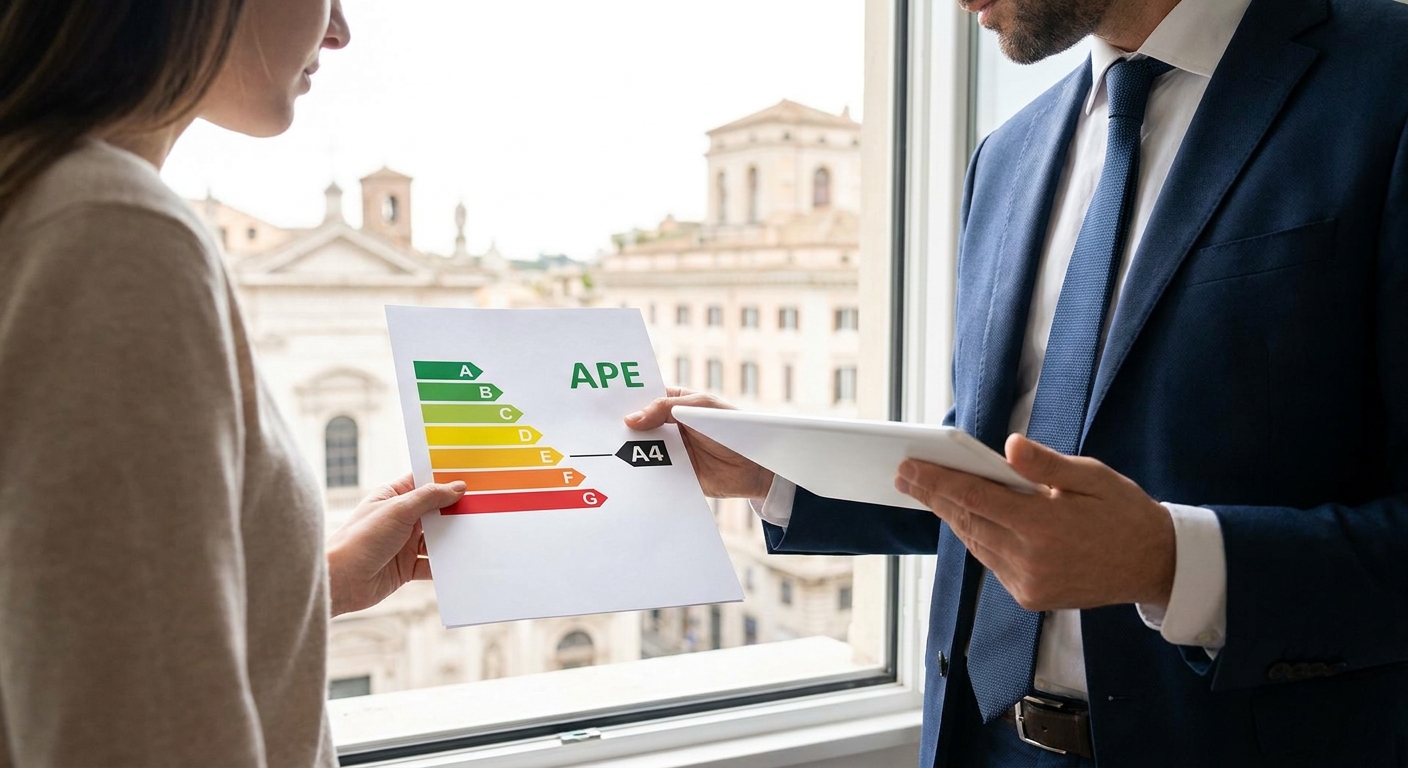 italian energy performance certificate APE label A4 class