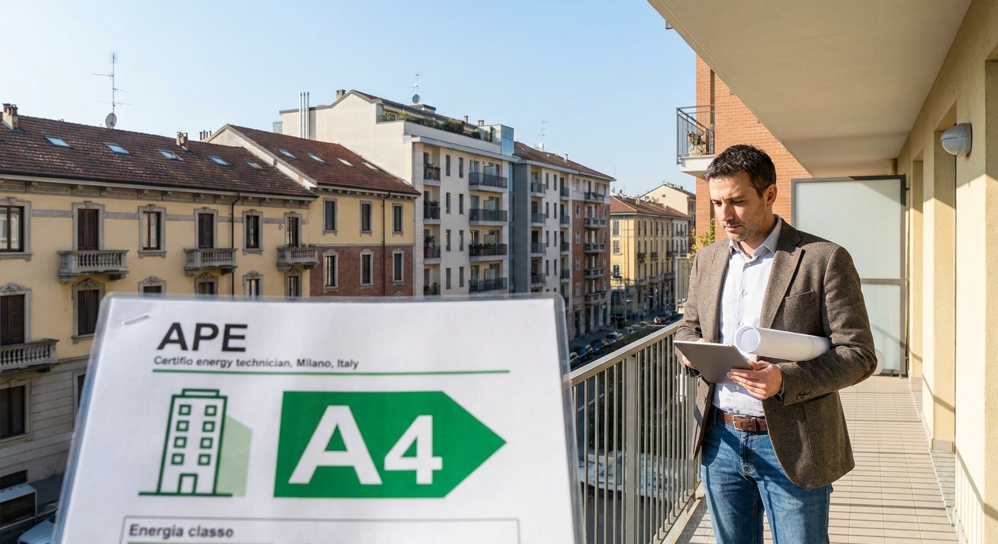 italian energy performance certificate APE label A4 class