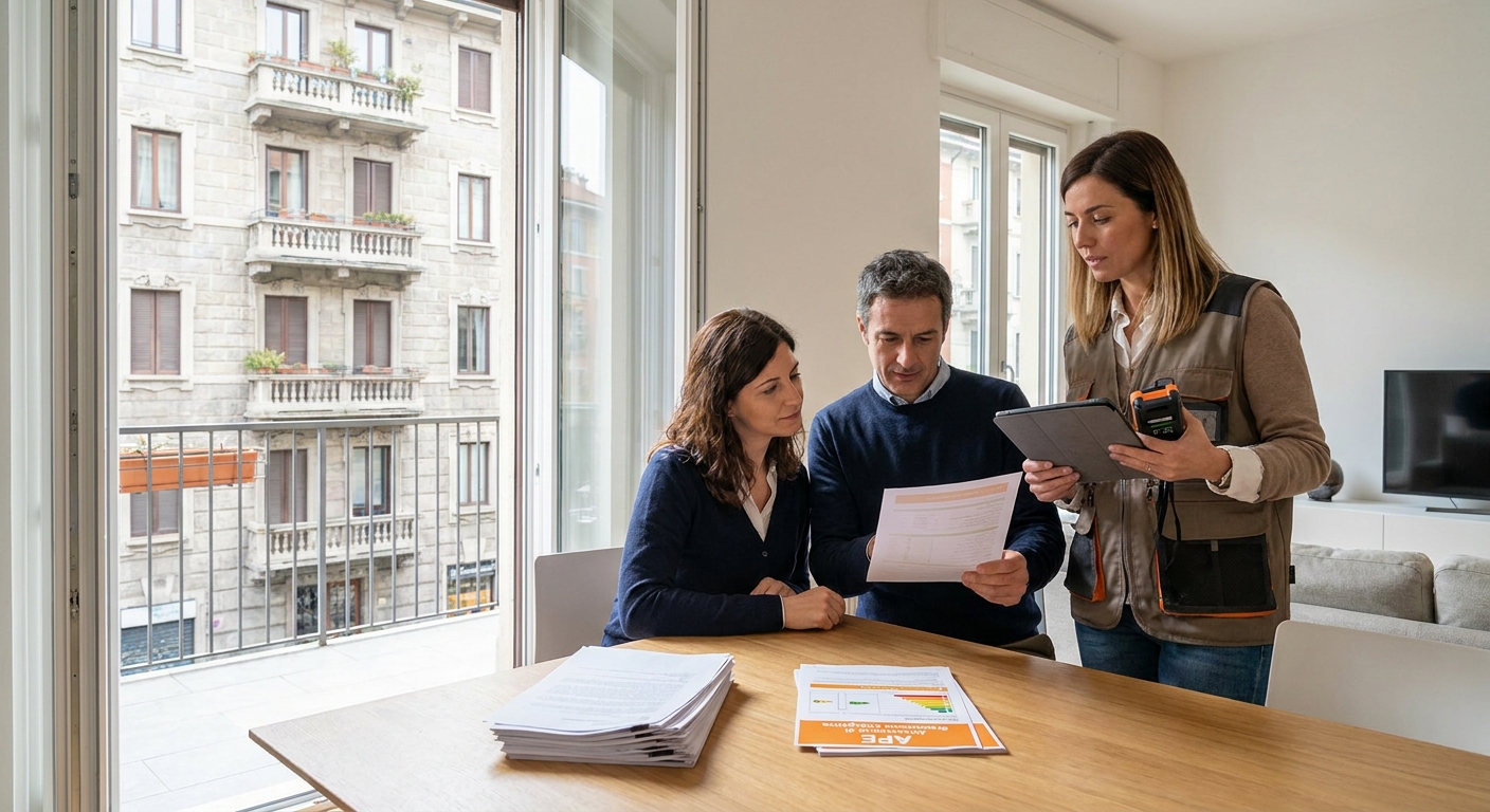 italian energy certificate APE Milano apartment
