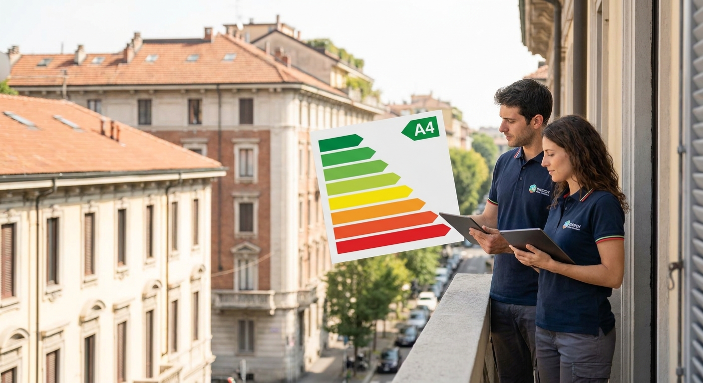 italian energy performance certificate APE label A4 class