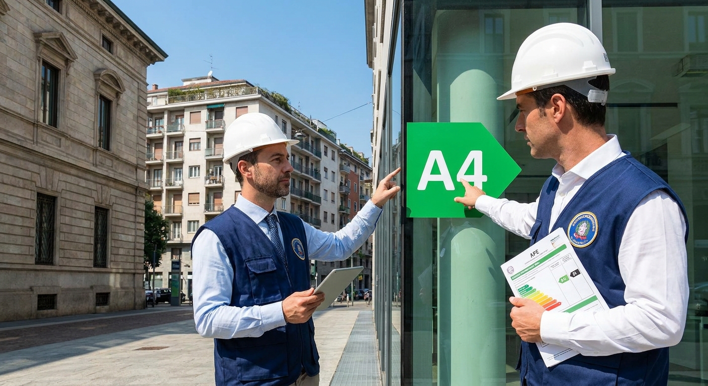 italian energy performance certificate APE label A4 class