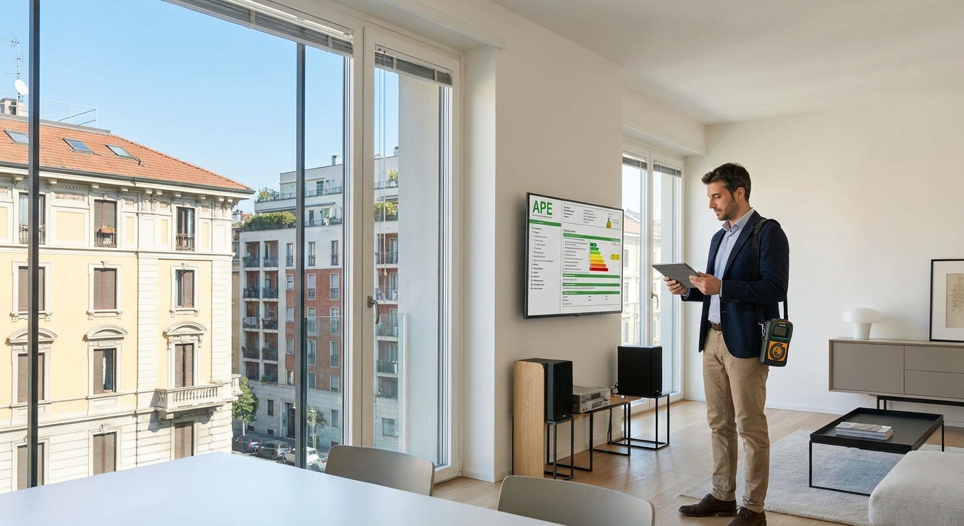 italian energy certificate APE Milano apartment
