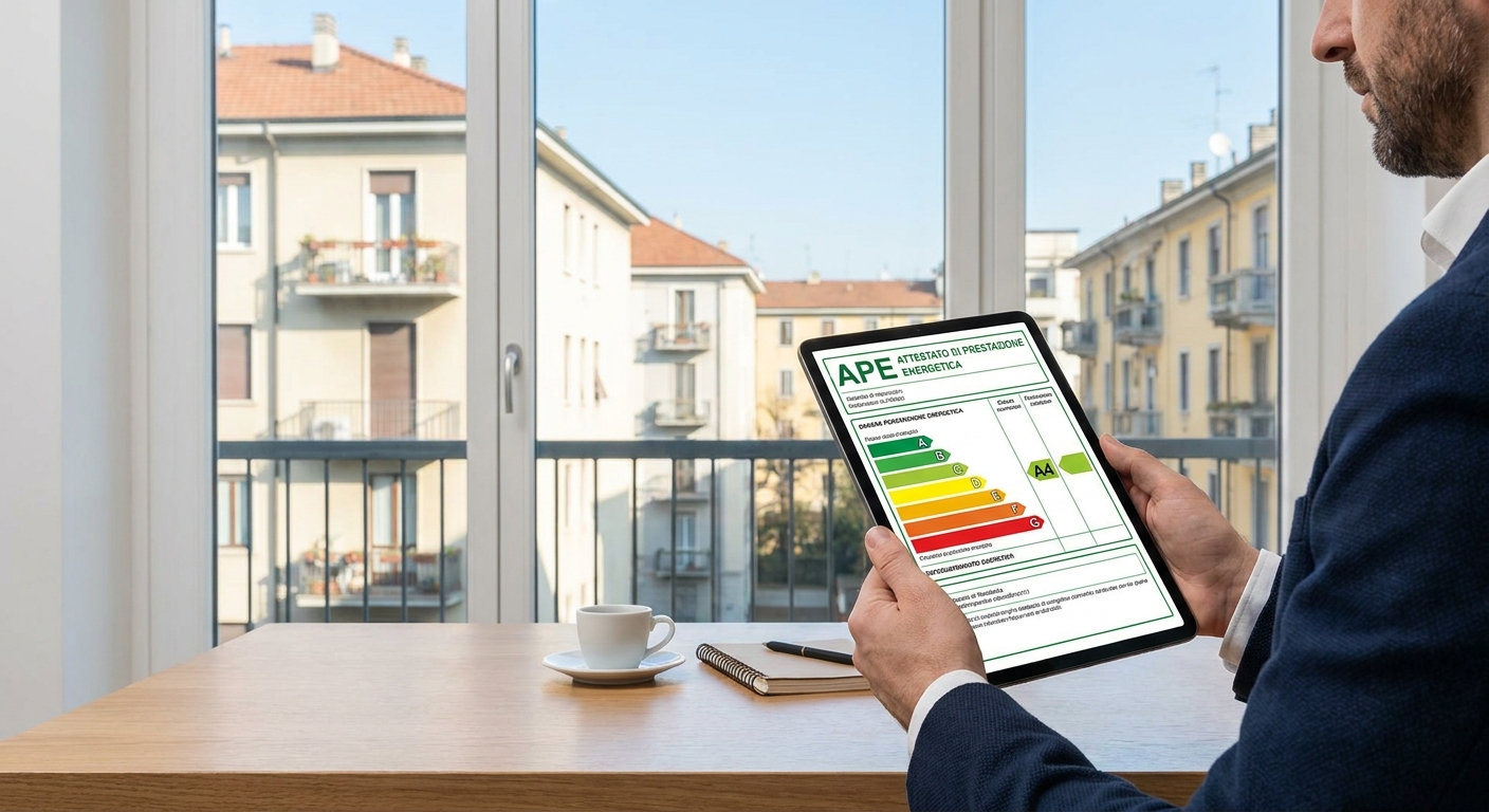italian energy performance certificate APE label A4 class