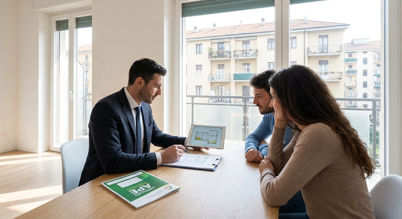 italian energy certificate APE Milano apartment