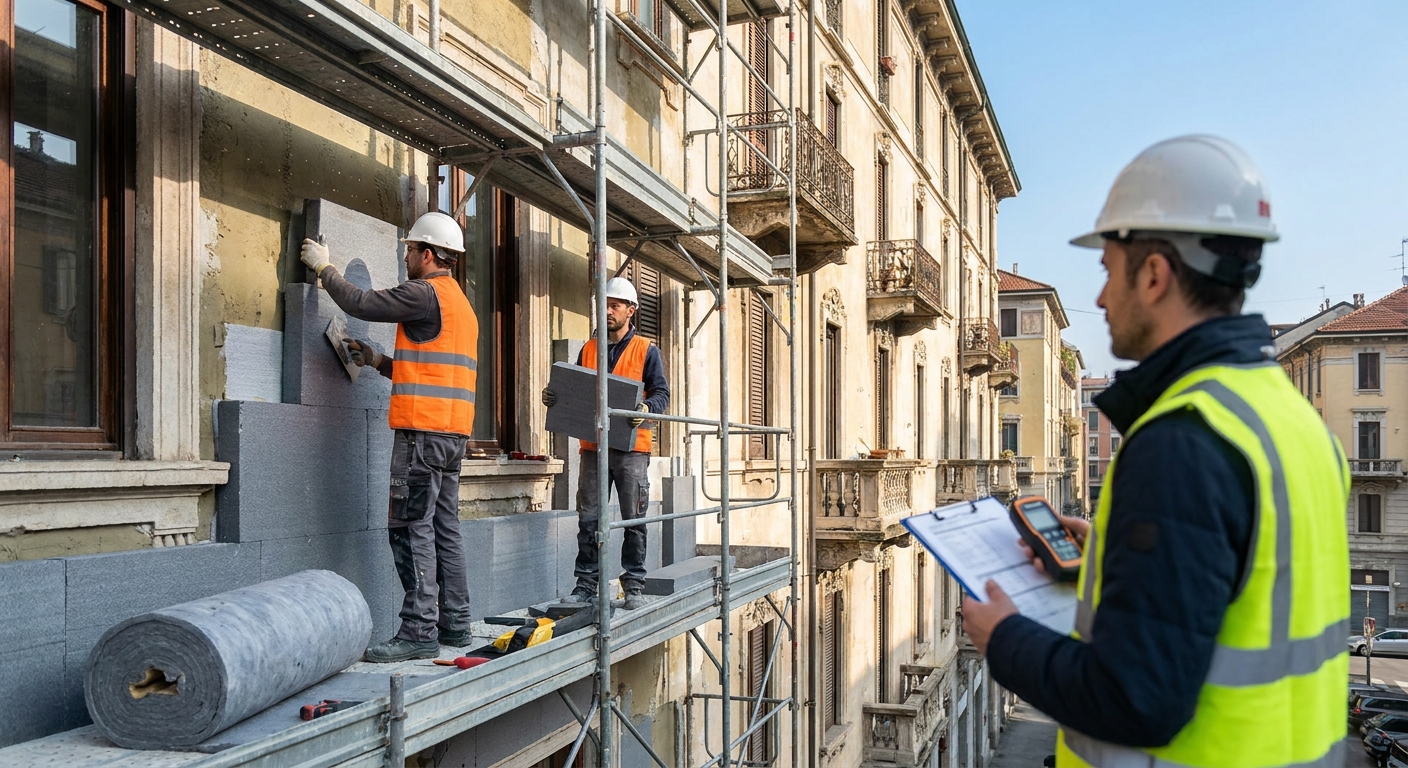 building thermal insulation installation works