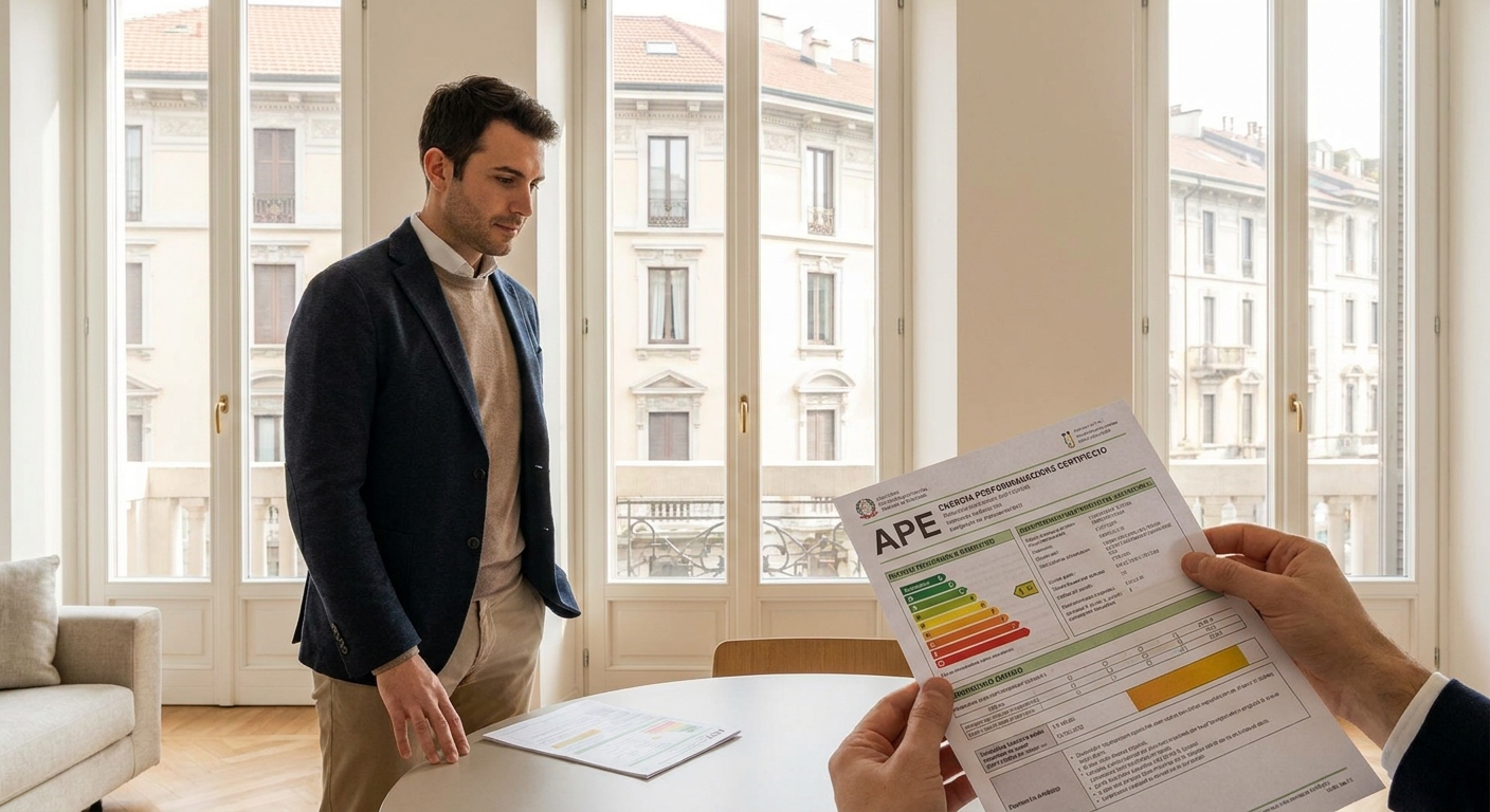 italian energy certificate APE Milano apartment