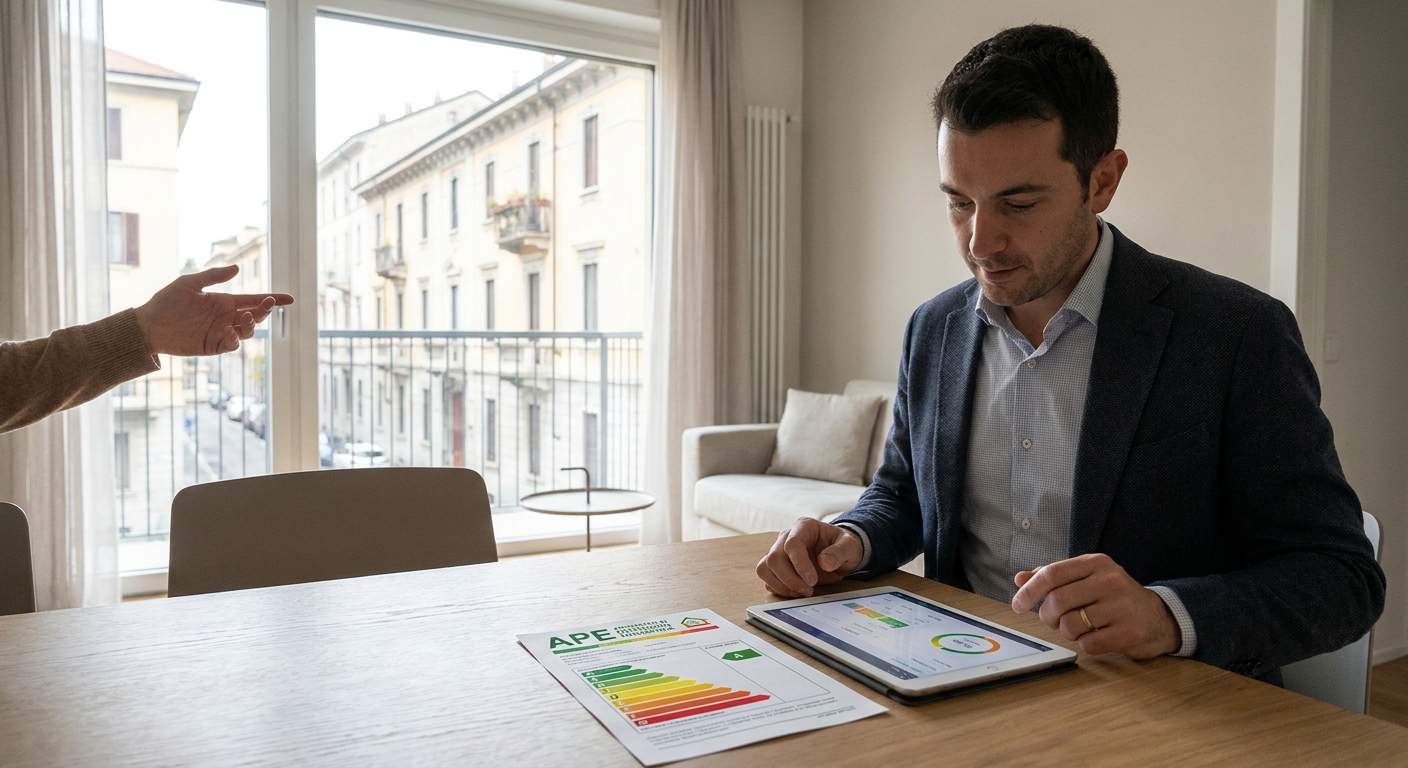 italian energy certificate APE Milano apartment