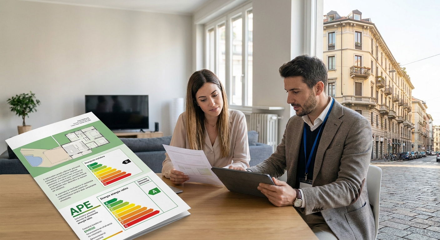 italian energy certificate APE Milano apartment