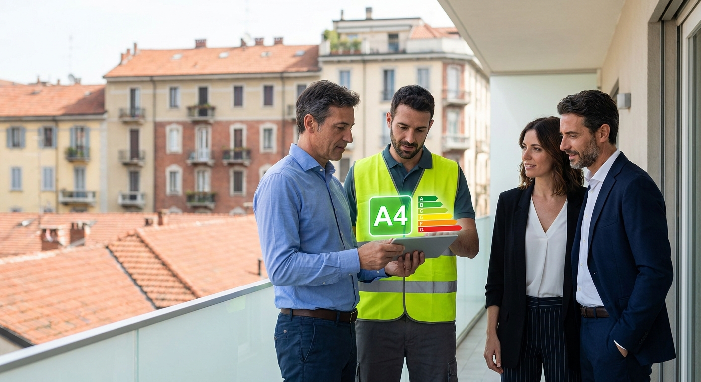 italian energy performance certificate APE label A4 class